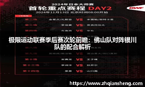 极限运动联赛季后赛次轮前瞻：佛山队对阵银川队的配合解析