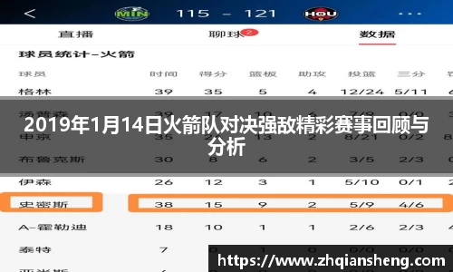 2019年1月14日火箭队对决强敌精彩赛事回顾与分析